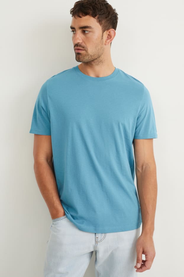 Heren - T-shirt - blauw