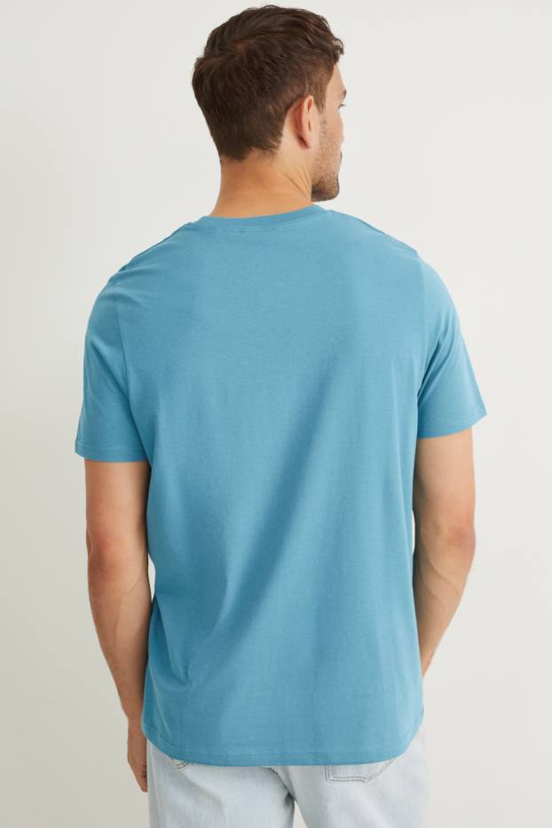 Heren - T-shirt - blauw