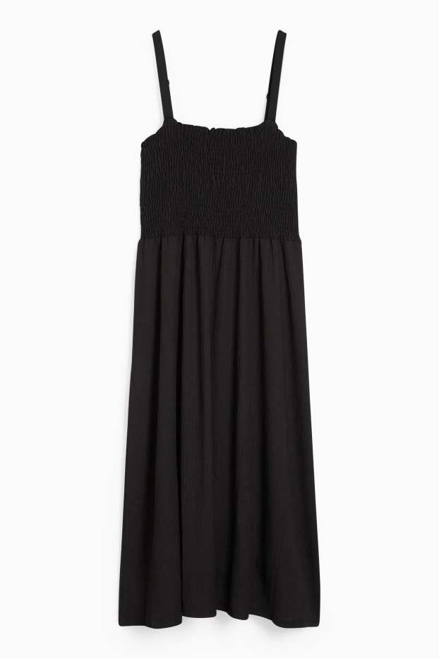 Damen - Fit & Flare Kleid - schwarz