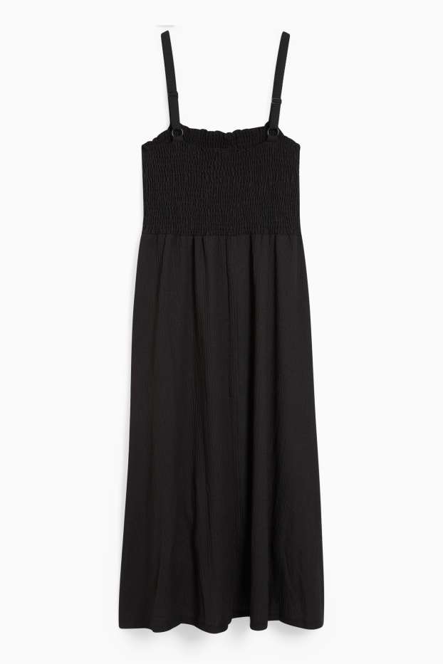 Damen - Fit & Flare Kleid - schwarz