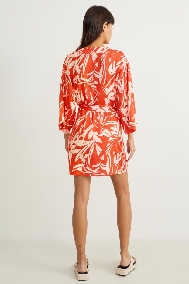 Femei - Capot - cu model - portocaliu închis