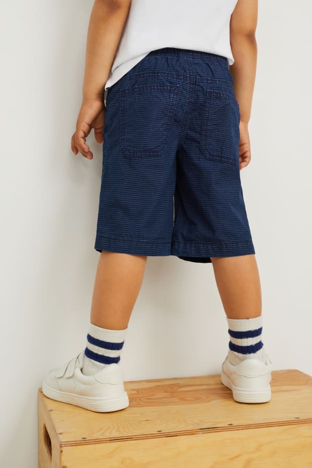 Enfants garçons - Bermudas - à rayures - bleu foncé