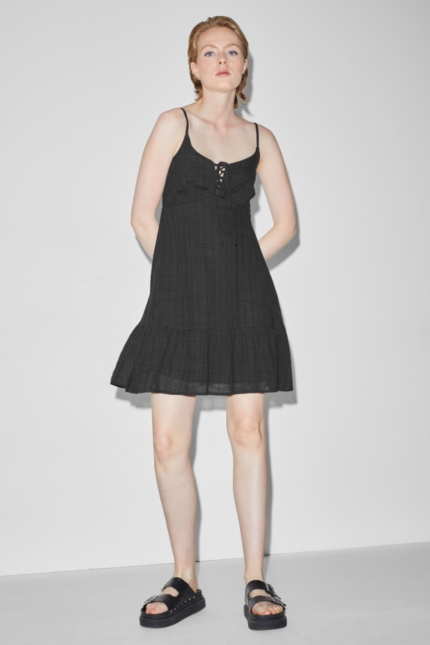 Damen - A-Linien Kleid - schwarz
