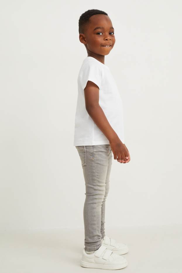 Enfants garçons - Jean skinny - jog denim - LYCRA® - jean gris clair