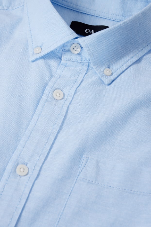 Uomo - Camicia Oxford - regular fit - button down - azzurro