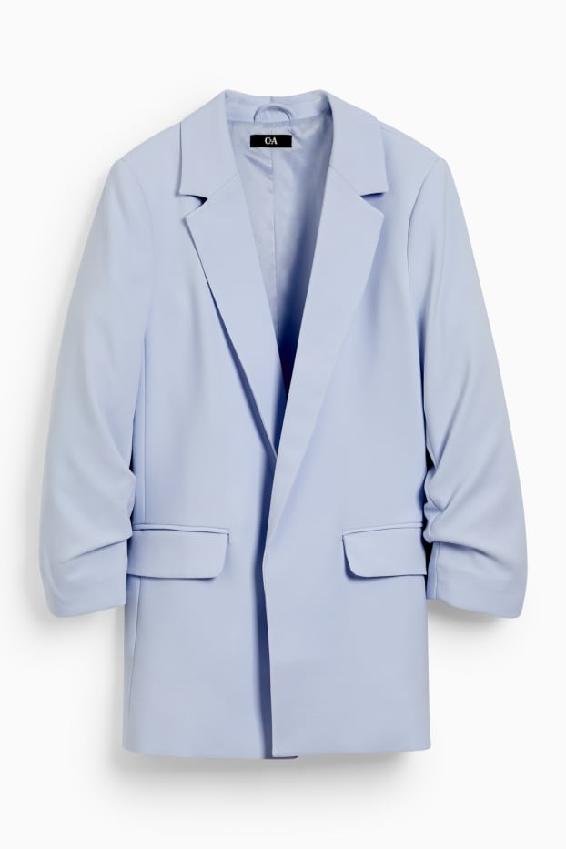 Women - Blazer - relaxed fit - light blue