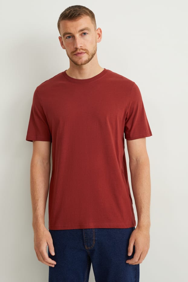 Hombre - Camiseta - rojo oscuro