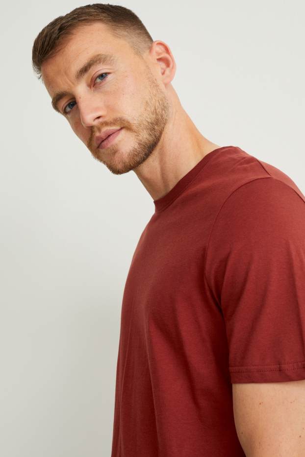 Hombre - Camiseta - rojo oscuro