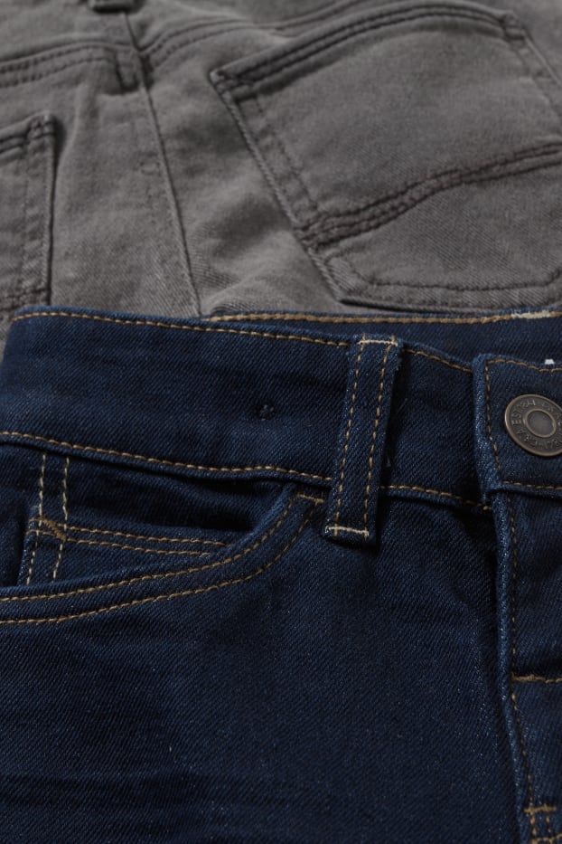 Kinder Buben - Multipack 2er - Slim Jeans - dunkeljeansblau