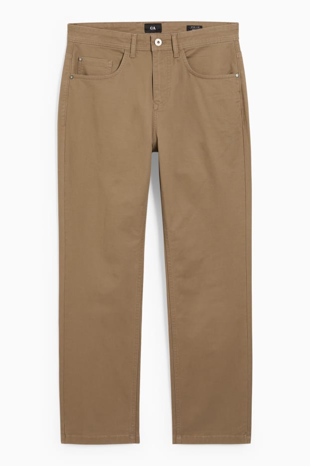Bărbați - Pantaloni - regular fit - maro deschis