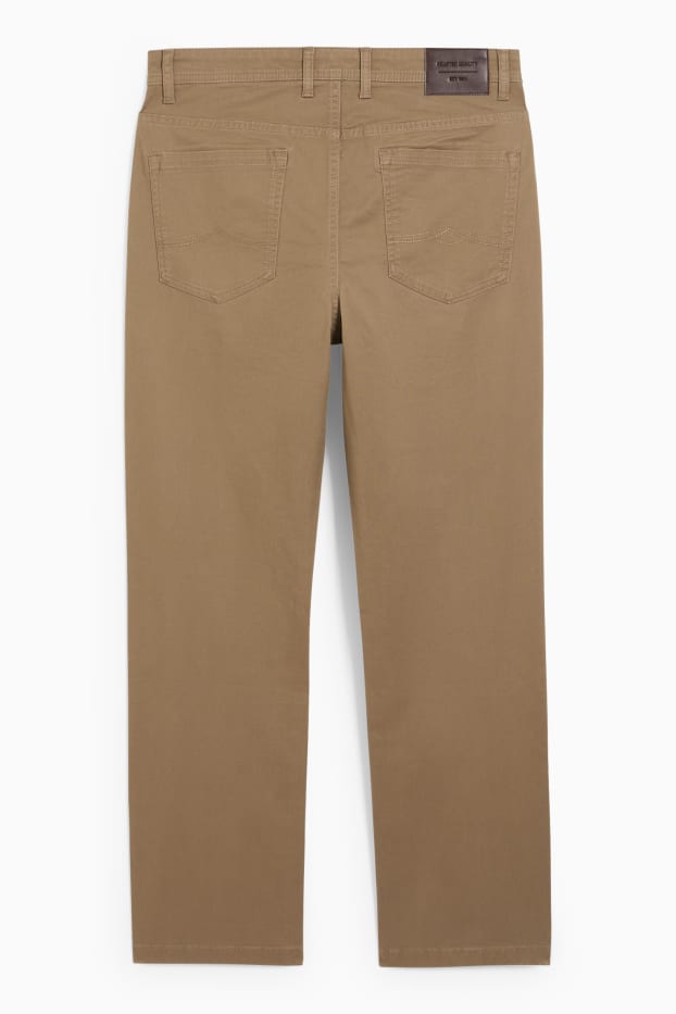 Bărbați - Pantaloni - regular fit - maro deschis
