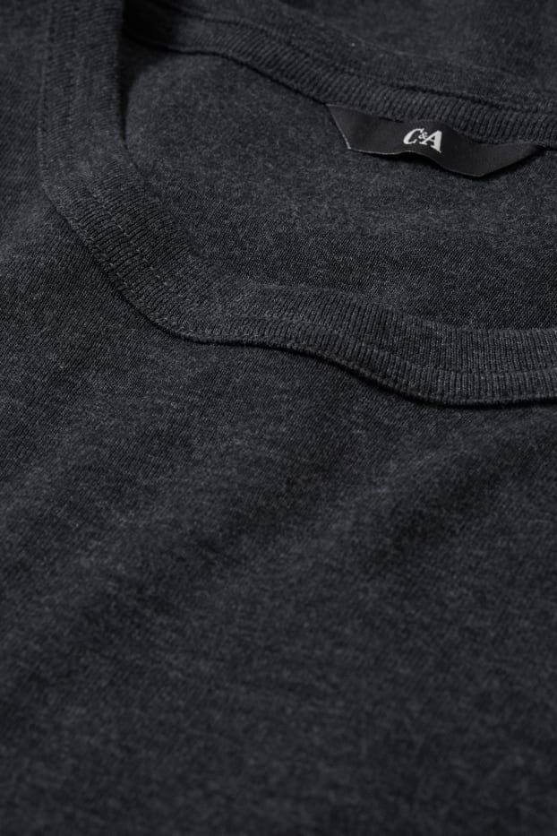 Herren - Langarmshirt - dunkelgrau