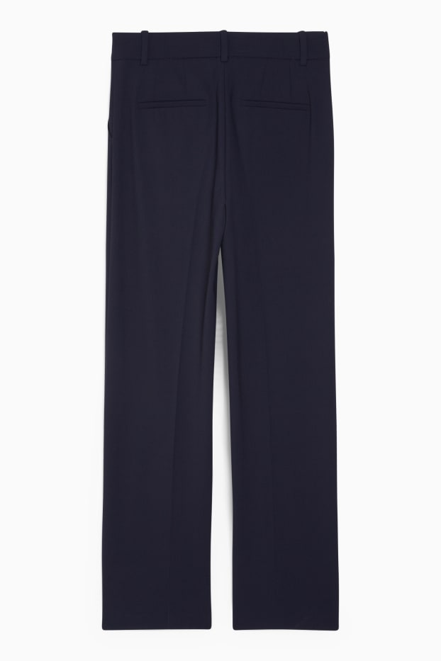 Dámské - Business kalhoty - high waist - wide leg - Mix & Match - tmavomodrá