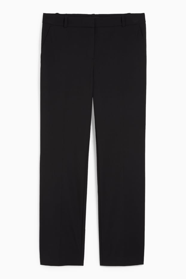 Dona - Pantalons formals - mid waist - slim fit - Mix & Match - negre