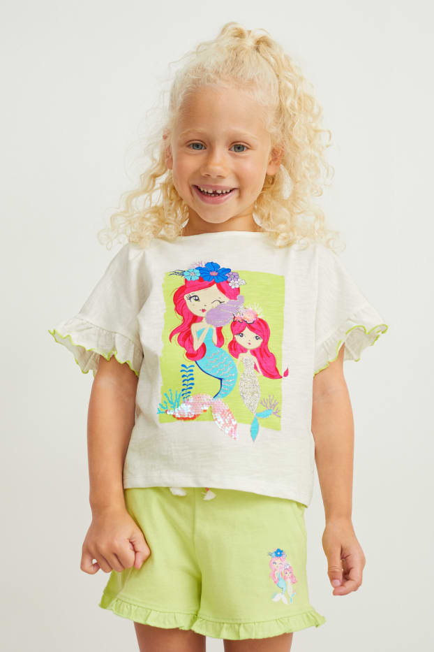Copii - Fete - Multipack 2 buc. - tricou cu mânecă scurtă - alb