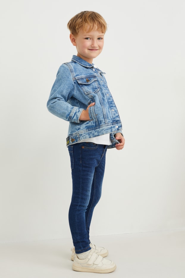 Kinderen: jongens - Skinny jeans - jog denim - jeansdonkerblauw