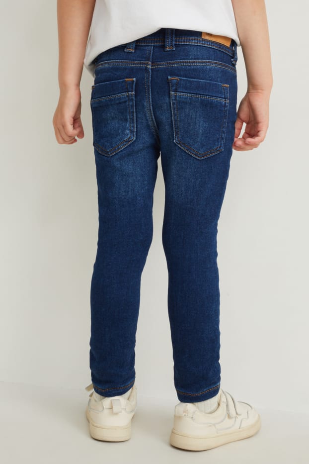 Kinderen: jongens - Skinny jeans - jog denim - jeansdonkerblauw