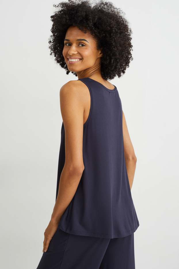 Femei - Top basic - albastru închis