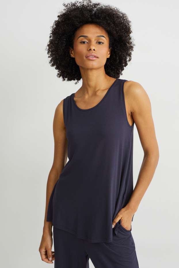 Femei - Top basic - albastru închis