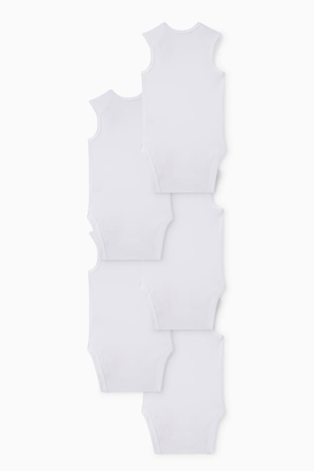 Unisexe - Lot de 5 - bodys bébé - blanc