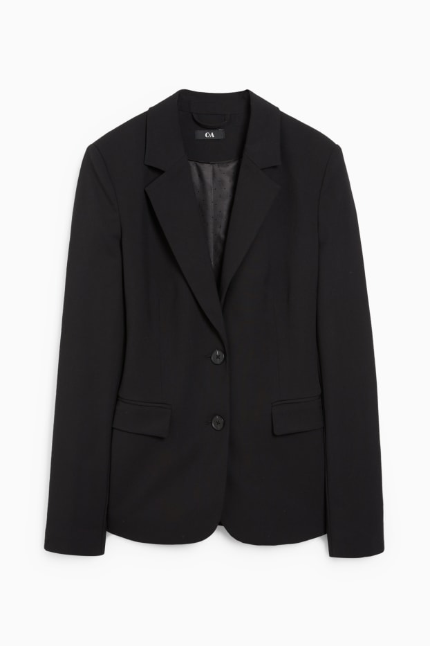 Dames - Business-blazer - regular fit - Mix & Match - zwart