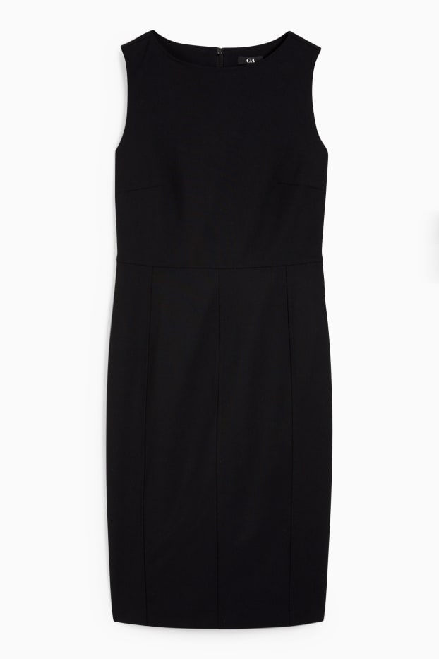 Damen - Etuikleid - Mix & Match - schwarz