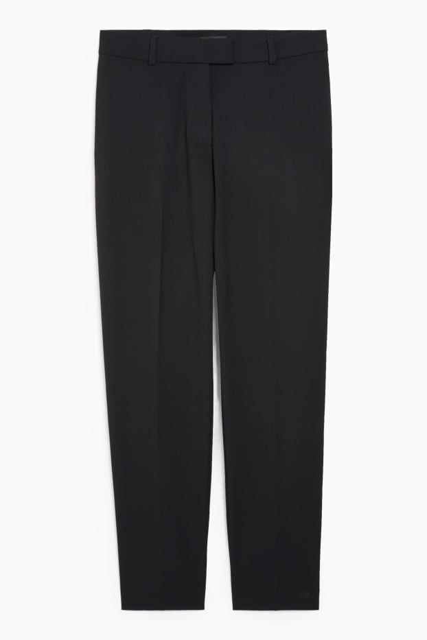Dona - Pantalons formals - mid waist - slim fit - Mix & Match - negre