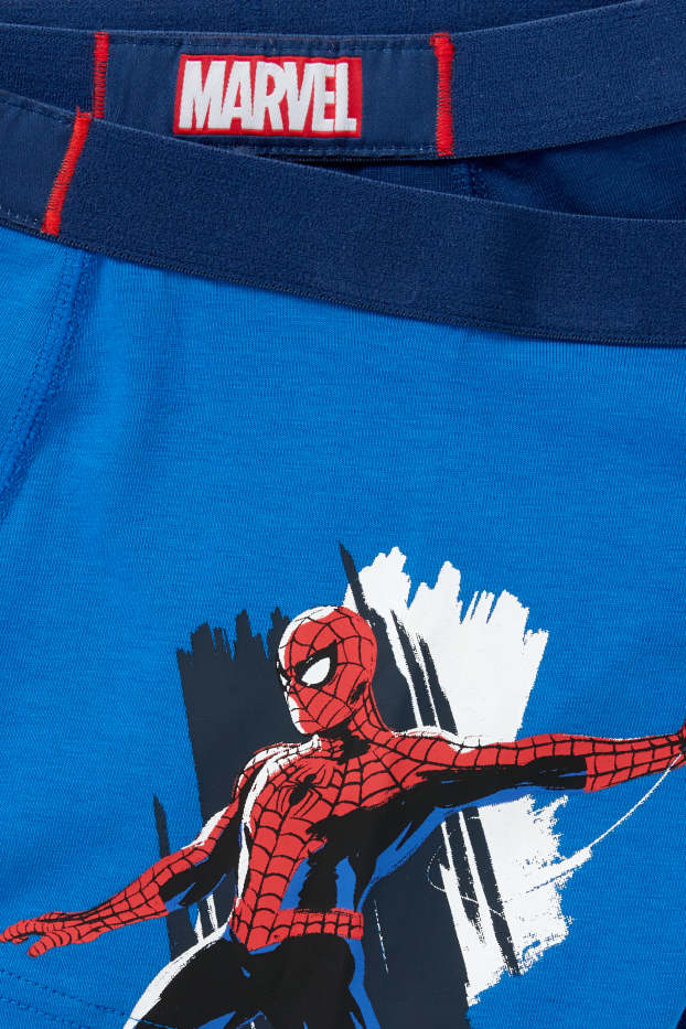 Enfants garçons - Lot de 2 - Spider-Man - caleçons - bleu foncé
