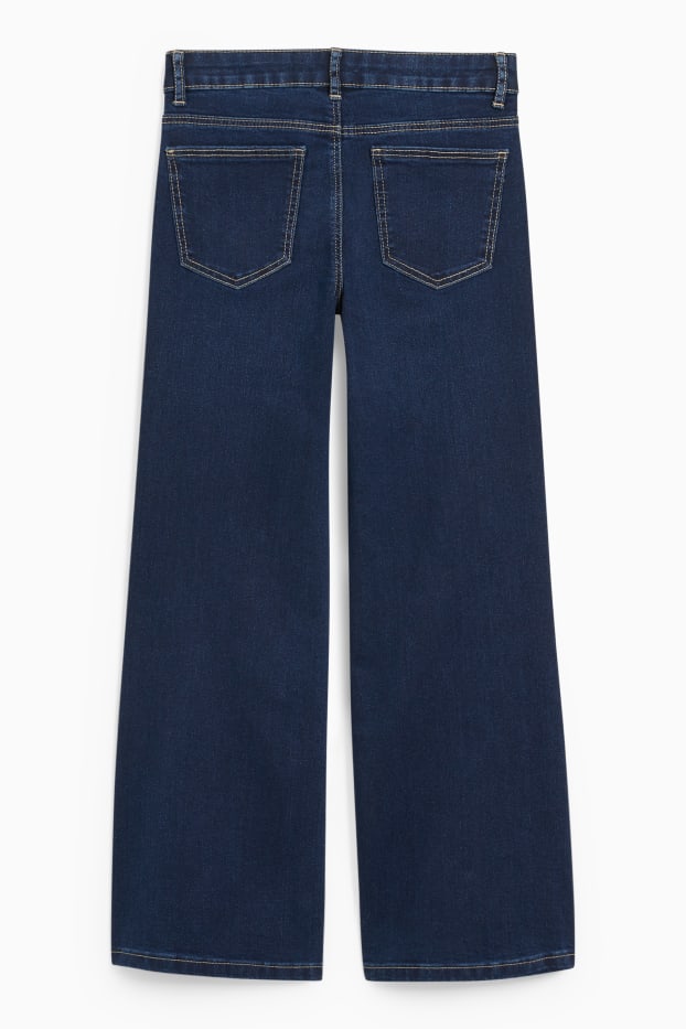 Kinderen: meisjes - Wide leg jeans - jeansdonkerblauw