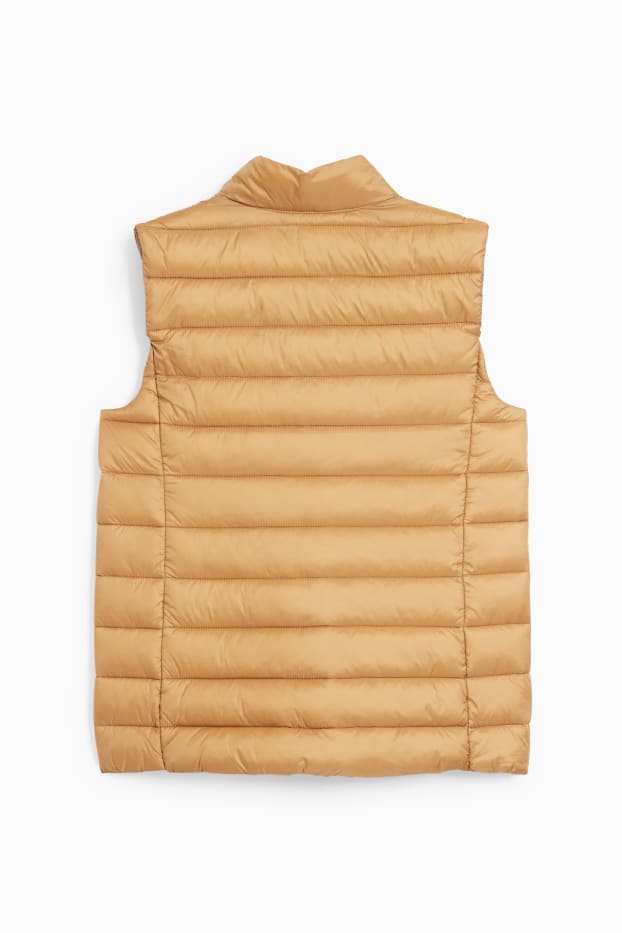 Damen - Steppweste - hellbraun