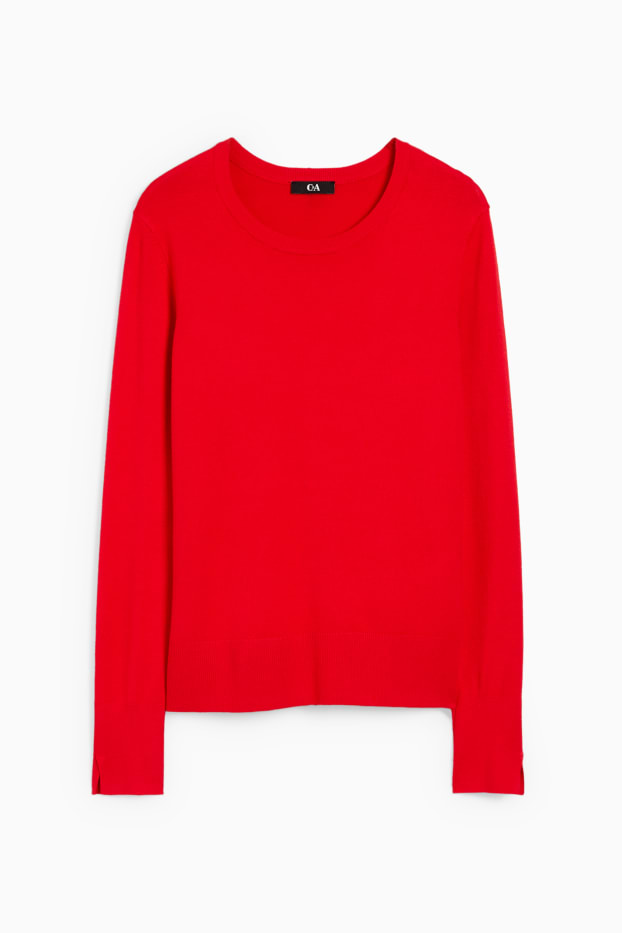 Damen - Pullover - rot