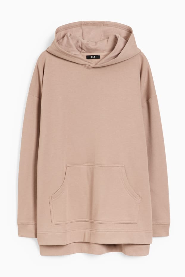 Dames - Basic hoodie - beige