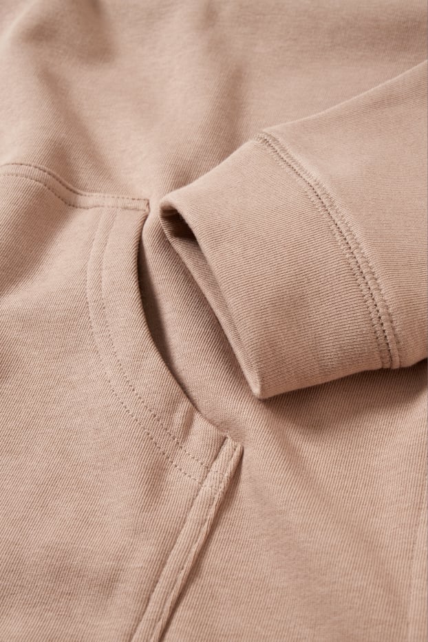 Dames - Basic hoodie - beige