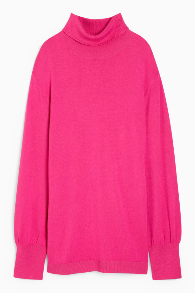 Damen - Rollkragenpullover - pink