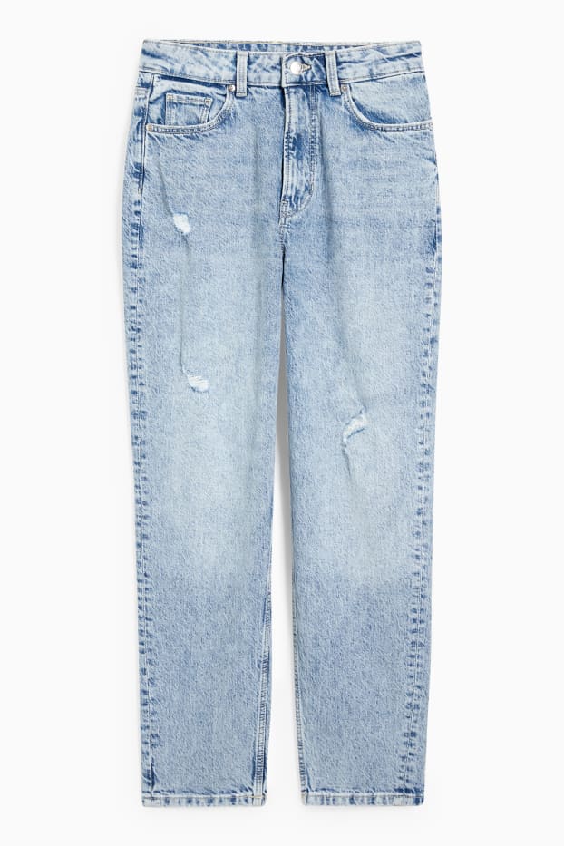 Mujer - Mom jeans - high waist - LYCRA® - vaqueros - azul claro