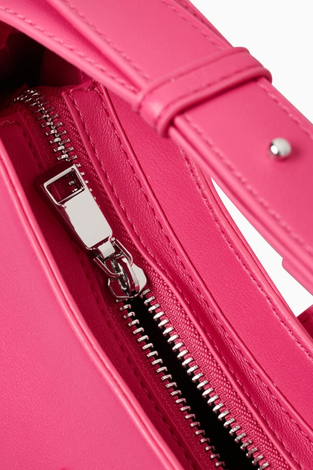 Damen - Schultertasche - Lederimitat - pink