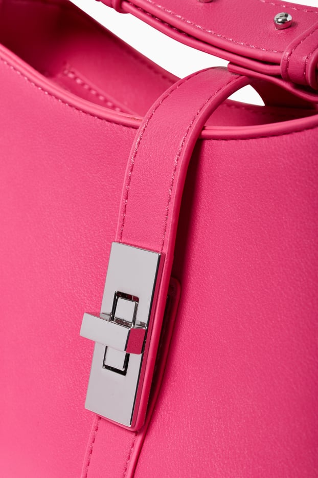 Damen - Schultertasche - Lederimitat - pink