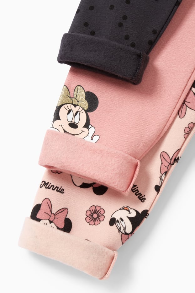 Kinderen: meisjes - Set van 3 - Minnie Mouse - thermolegging - roze