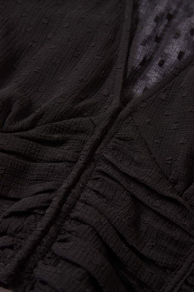 Damen - CLOCKHOUSE - Crop Bluse - schwarz