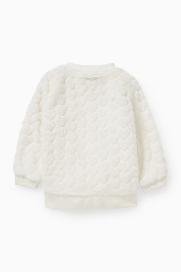 Kinder Mädchen - Kunstfell-Jacke - weiß