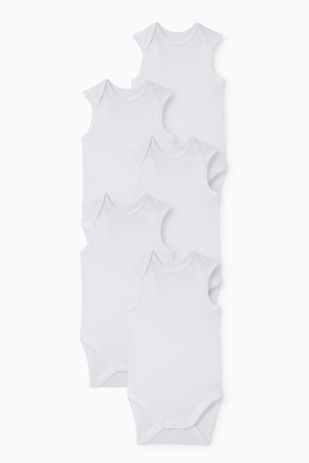 Unisex - Multipack 5er - Baby-Body - weiß