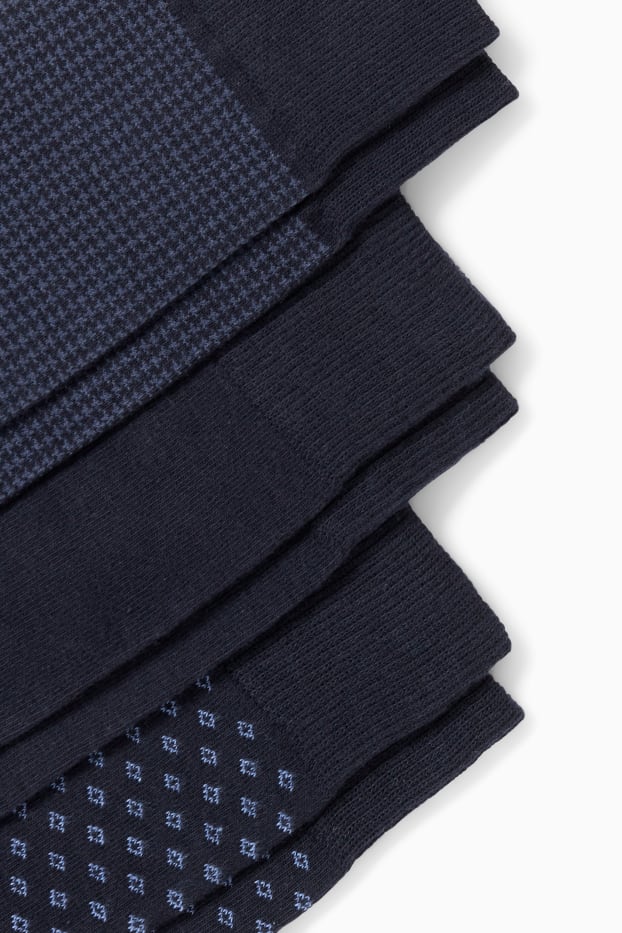 Pánské - Multipack 3 ks - ponožky - Aloe Vera - tmavomodrá