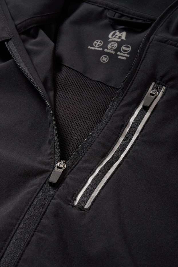 Uomo - Giacca tecnica con cappuccio - Flex - 4 Way Stretch - nero