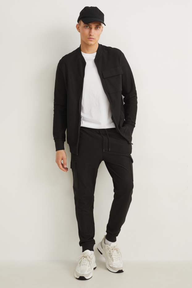 Home - Pantalons de xandall cargo - negre