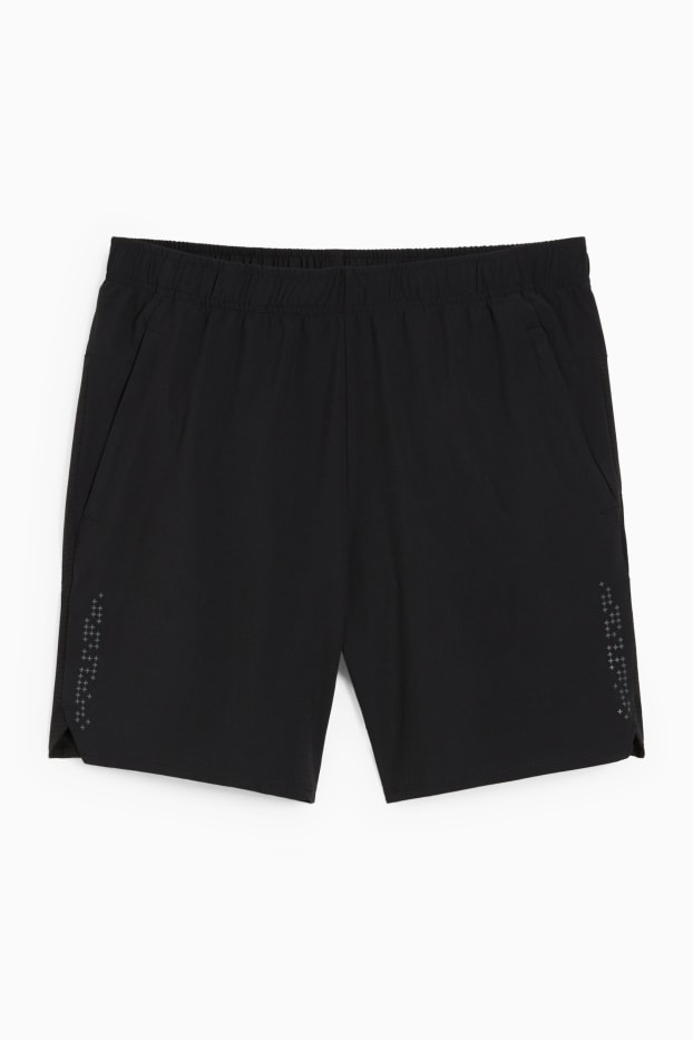Bărbați - Pantaloni scurți funcționali - 4 Way Stretch - negru