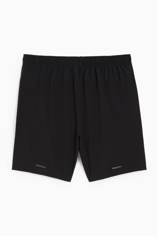Bărbați - Pantaloni scurți funcționali - 4 Way Stretch - negru