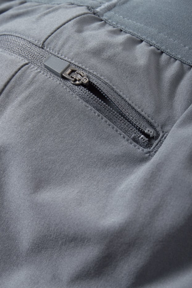 Men - Technical shorts - 4 Way Stretch - 2-in-1 look - gray