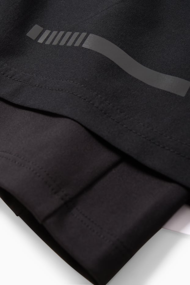 Home - Pantalons curts tècnics - 4 Way Stretch - look 2 en 1 - negre