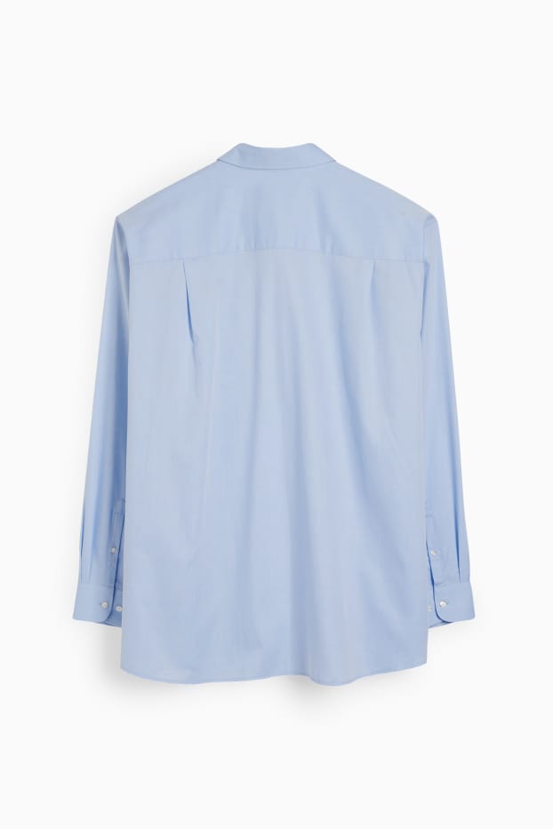 Home - Camisa - regular fit - coll kent - fàcil de planxar - blau clar