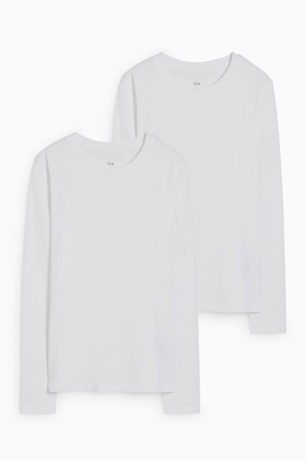 Women - Multipack of 2 - basic long sleeve top - white